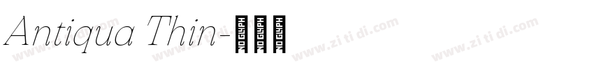 Antiqua Thin字体转换